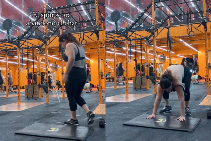 Mujer vive momento de pánico en el gimnasio