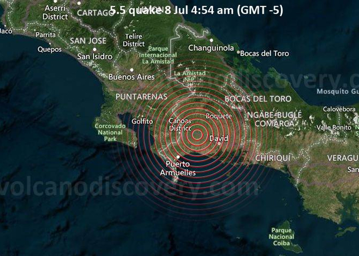 Foto: Sismo deja daños materiales en Panamá /cortesía