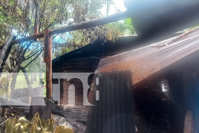 Foto: Autoridades investigan incendio en una vivienda en la frontera entre Nicaragua y Honduras/TN8