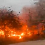 Foto; Incendio en un barrio del turístico archipiélago en Galápagos, Ecuador/Cortesía