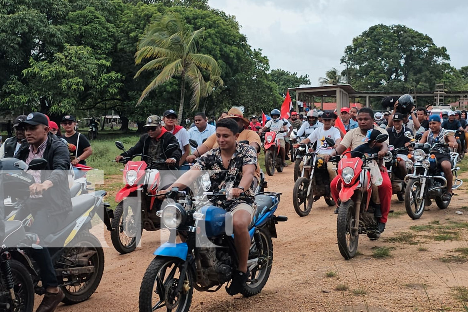 Foto: Militancia sandinista celebra 45 años de Revolución con una caravana en Bilwi/TN8