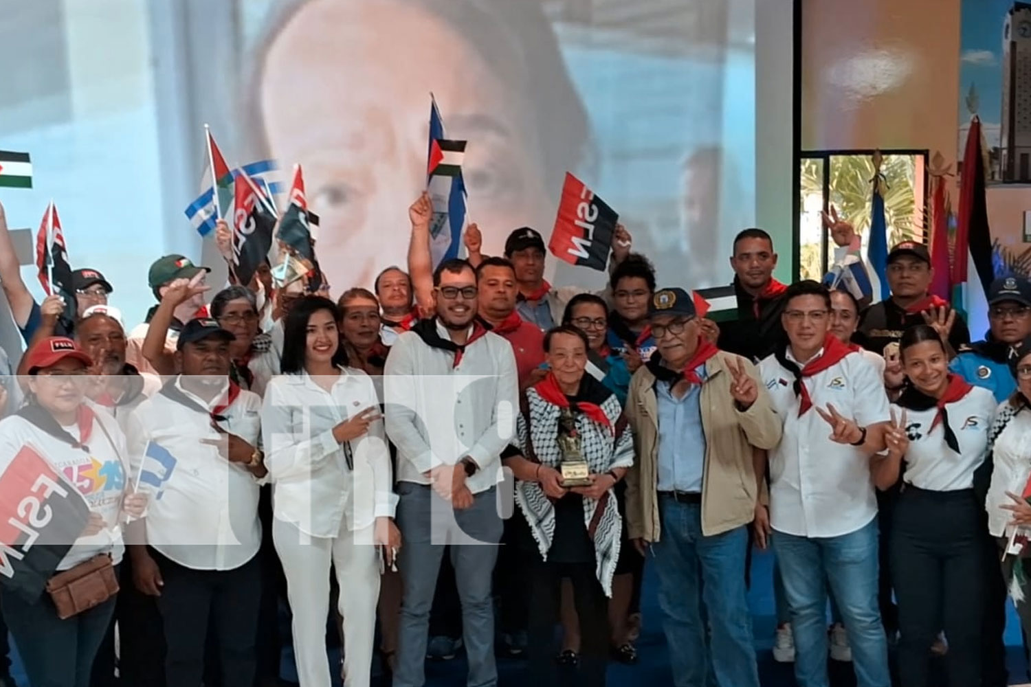 Foto: Leila Khaled heroína palestina, es recibida con honores en Diriamba, Carazo/TN8