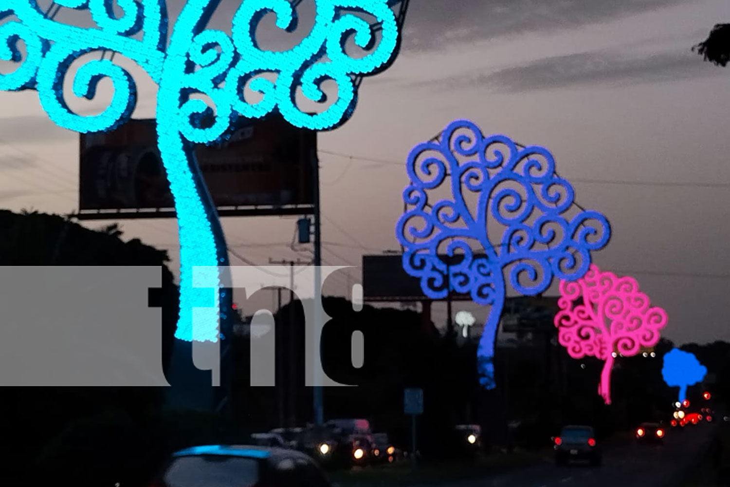 Foto: Encendido simultáneo de 50 "Árboles de la Vida" en Managua/ TN8