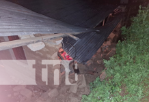 Foto: Derrumbe de dos paredes en una vivienda de El Jícaro / TN8