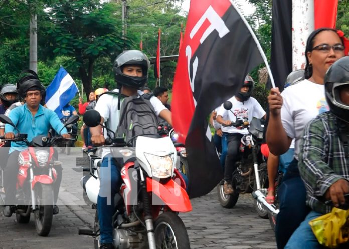 Militantes de Ciudad Sandino celebran con alegría el 45/19