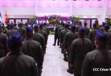 Foto: Presidente Daniel Ortega, en acto del 45 aniversario de la Fuerza Aérea / Cortesía