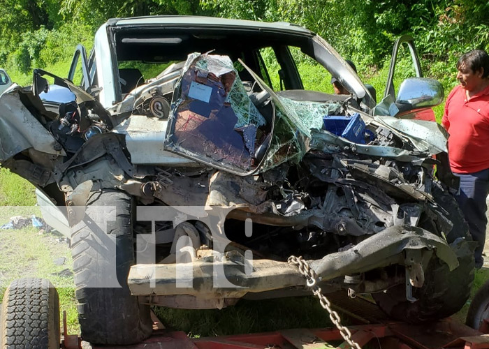 Foto: Fuerte accidente de tránsito en la Carretera Nueva a León, Managua / TN8