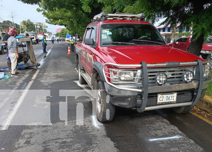 Foto: Embarazada con lesiones en Managua por culpa de un caponero / TN8