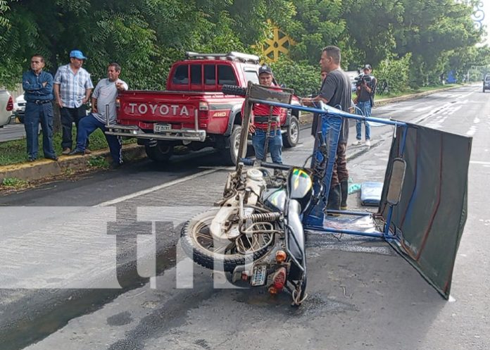 Foto: Embarazada con lesiones en Managua por culpa de un caponero / TN8