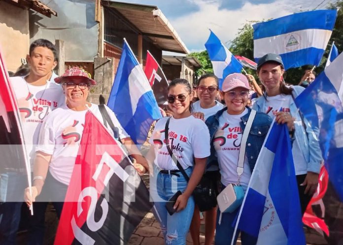 Foto: Celebraciones por la liberación de la Villa 15 de Julio, en Chinandega / TN8