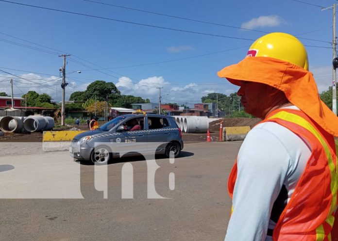 Foto: Destalle de los nuevos desvíos en Managua / TN8