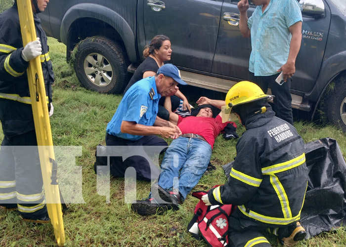 Foto: Fuerte accidente de tránsito en la zona de Teustepe, Boaco / TN8