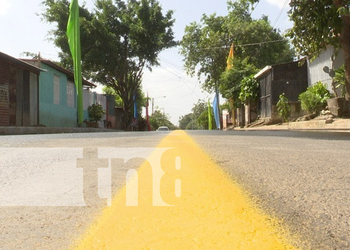 Foto: Nuevas calles en el barrio Solidaridad, Managua / TN8