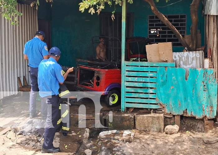 Foto: Caponera se quema en una zona de Managua / TN8