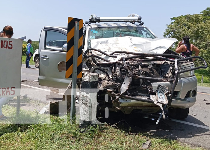 Foto: Aparatoso accidente de tránsito en Potosí, Rivas / TN8