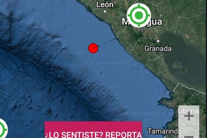 Se reporta un fuerte sismo en Nicaragua