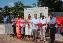 Foto: Inauguración del Proyecto de Construcción de Andenes Peatonales en Puerto Cabezas/ TN8