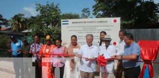 Foto: Inauguración del Proyecto de Construcción de Andenes Peatonales en Puerto Cabezas/ TN8