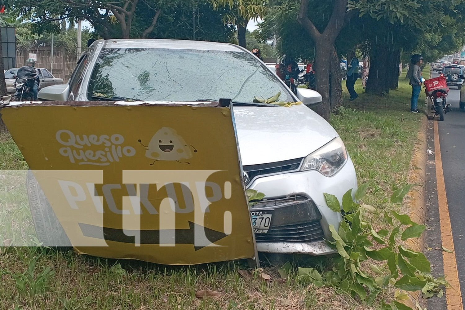 Foto. Conductor irresponsable, casi arrebata la vida de un anciano en Carretera a Masaya/ TN8