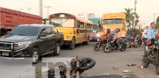 Foto: Motociclista sobrevive tras colisión con furgón en la Carretera Norte, Managua/TN8