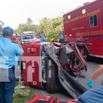 Foto: Desprendimiento de tráiler causa accidente en la Carretera San Marcos-Jinotepe/TN8