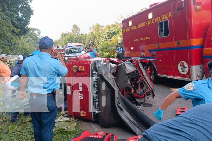 Foto: Desprendimiento de tráiler causa accidente en la Carretera San Marcos-Jinotepe/TN8