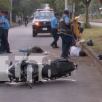 Foto: En Managua, un motorizado perdió el control de su vehículo/Cortesía