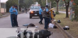 Foto: En Managua, un motorizado perdió el control de su vehículo/Cortesía