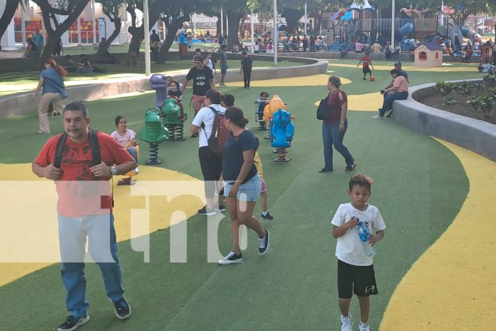 Foto: Familias disfrutan del renovado Parque Las Piedrecitas en Managua/TN8