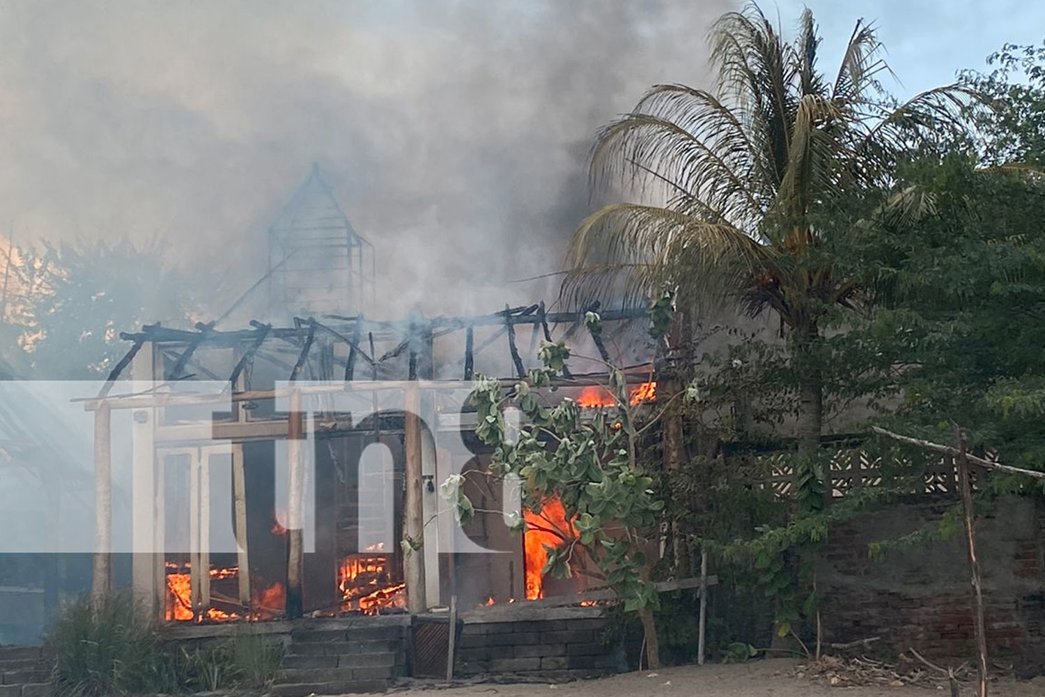 Foto: Incendio en el departamento de Rivas/TN8