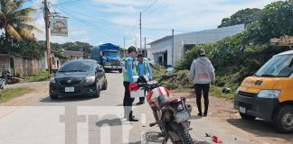 Foto: Motociclista resulta con lesiones leves tras colisión con camión en Jalapa/TN8