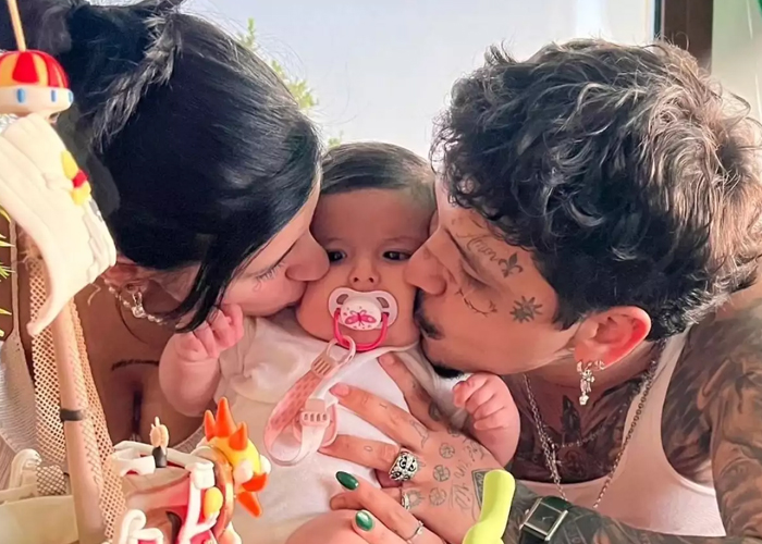 Foto: Christian Nodal y su hija Inti /cortesía 