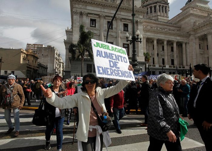 Foto: Jubilados contra Milei /cortesía 