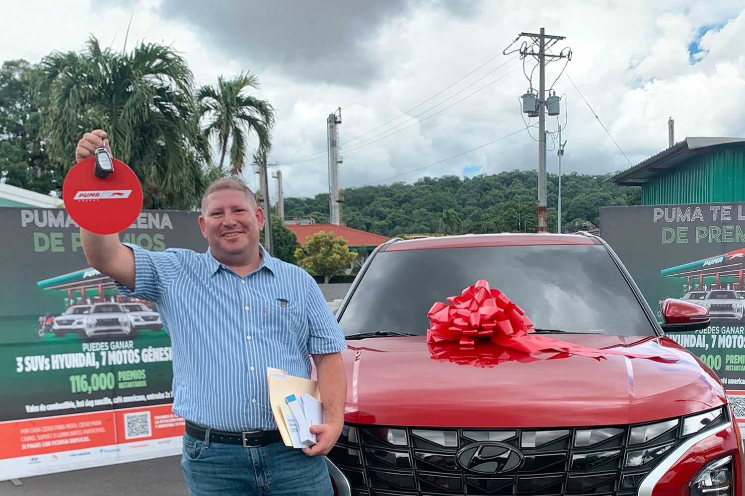 Foto: Puma Energy entrega Hyundai Creta 2024 al ganador principal de "Puma te llena de premios" / Cortesía