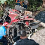 Foto: Trágico accidente en Chontales: Camión mezclador de concreto se desploma en abismo/TN8