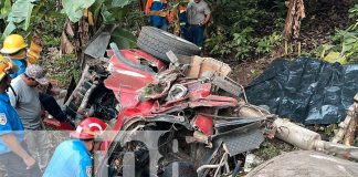 Foto: Trágico accidente en Chontales: Camión mezclador de concreto se desploma en abismo/TN8