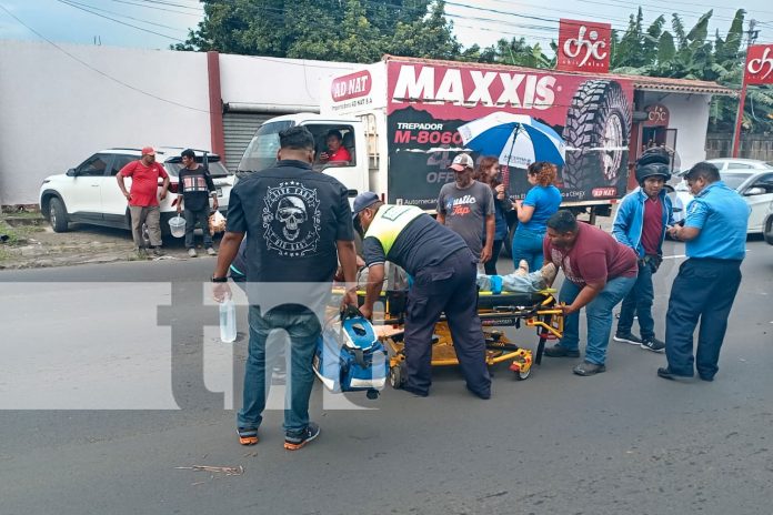 Foto. Conductor irresponsable, casi arrebata la vida de un anciano en Carretera a Masaya/ TN8