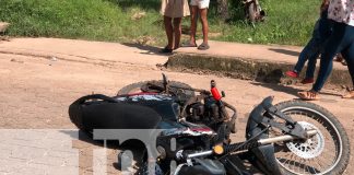 Foto: Aparatoso accidente en Bilwi deja a dos motociclistas en cuidados intensivos/TN8