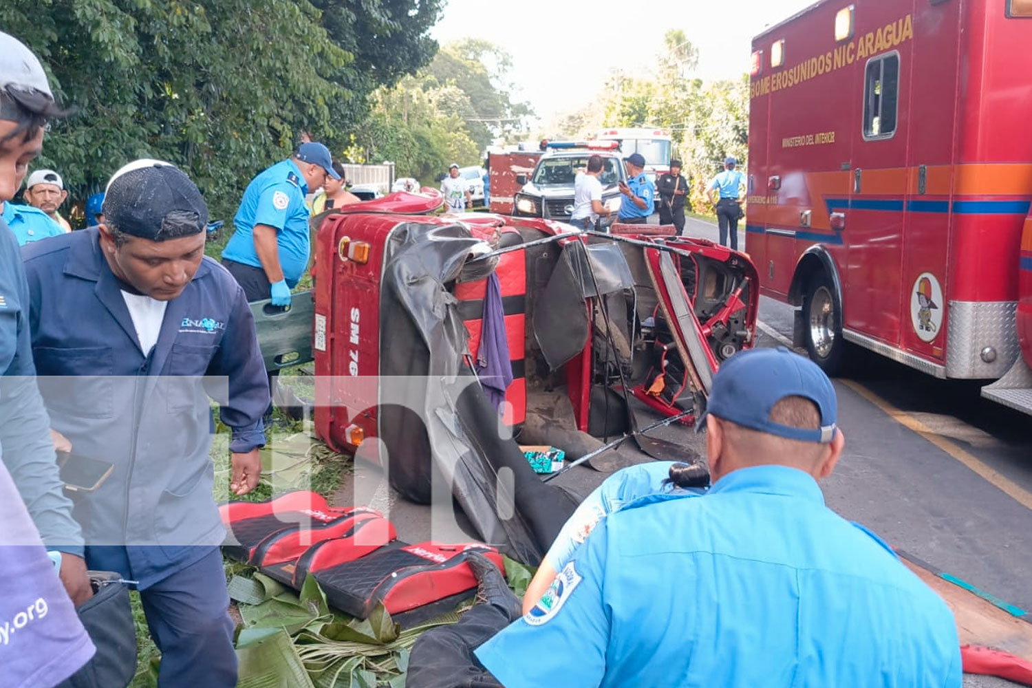 Foto: Desprendimiento de tráiler causa accidente en la Carretera San Marcos-Jinotepe/TN8