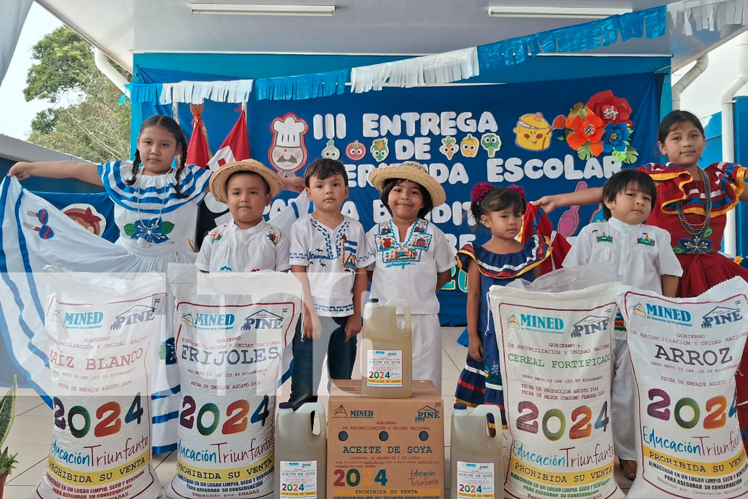 Foto: Carazo celebra la tercera entrega de la Merienda Escolar 2024/TN8