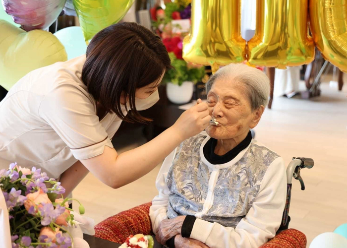 Foto: Tomiko Itooka más anciana del mundo /cortesía 