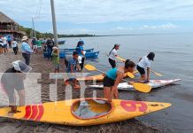 Jóvenes deportistas brillan en el Triatlón del Lago Cocibolca en Granada