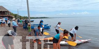 Jóvenes deportistas brillan en el Triatlón del Lago Cocibolca en Granada