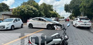 Foto: Accidente de tránsito en el sector de la rotonda El Cristo Rey, en Managua/TN8