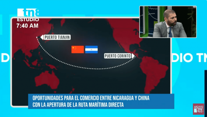 Foto: Estudio TN8 aborda el tema de la nueva ruta marítima entre Nicaragua y China