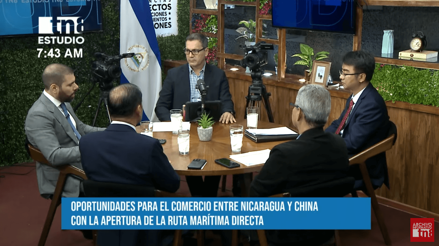 Foto: Estudio TN8 aborda el tema de la nueva ruta marítima entre Nicaragua y China