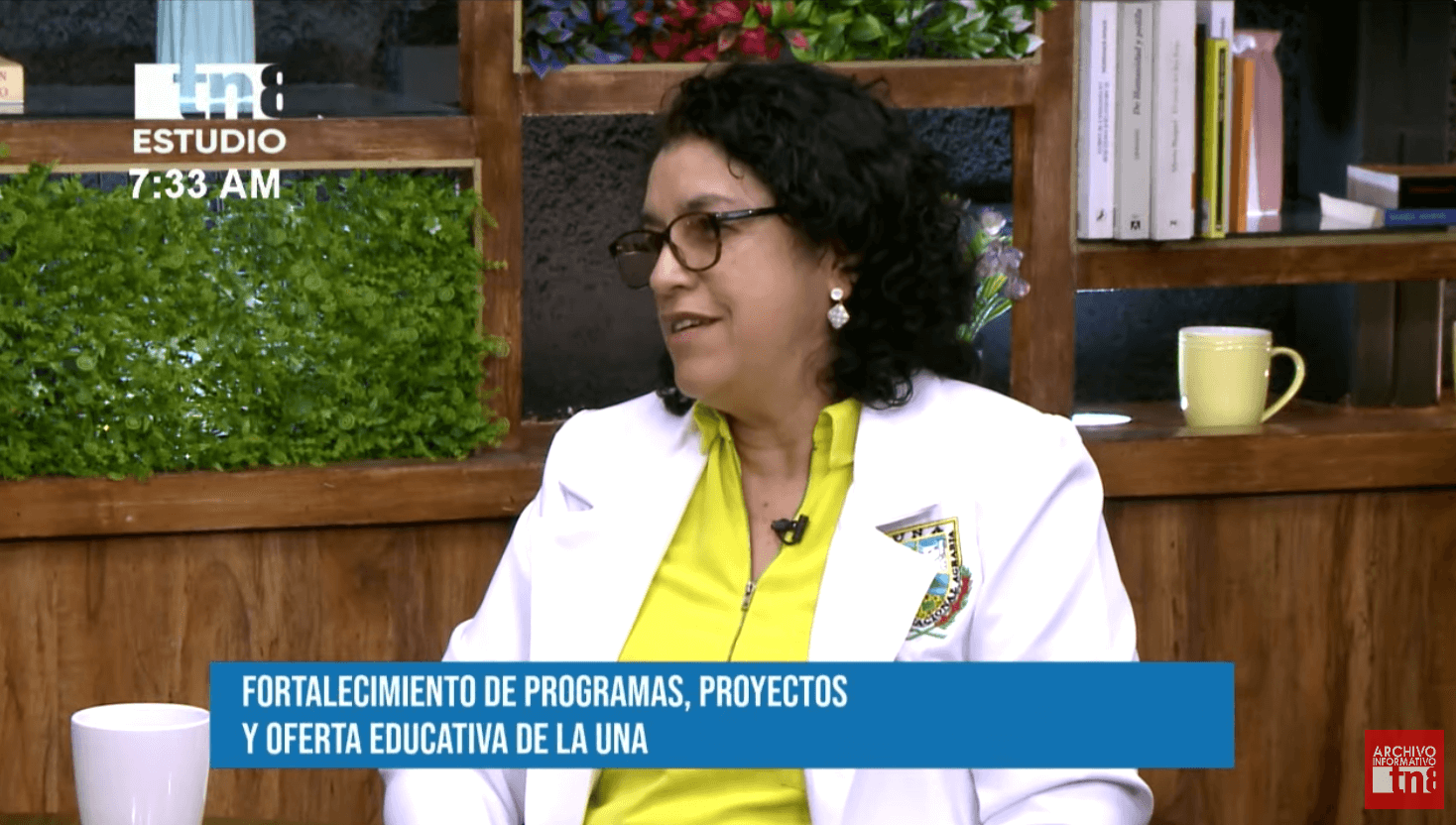 Foto: Estudio TN8 con las nuevas autoridades de la Universidad Nacional Agraria