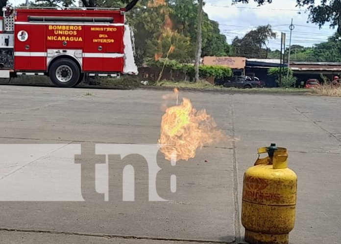 Foto: Capacitación con bomberos y ejercicio sobre fugas de gas / TN8