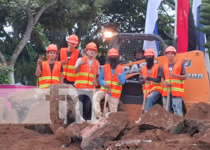 Foto: Construcción de hermosa glorieta en San Marcos, Carazo / TN8