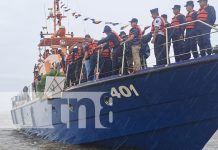 Foto: Homenaje a la Fuerza Naval del Ejército de Nicaragua desde Puerto El Bluff / TN8